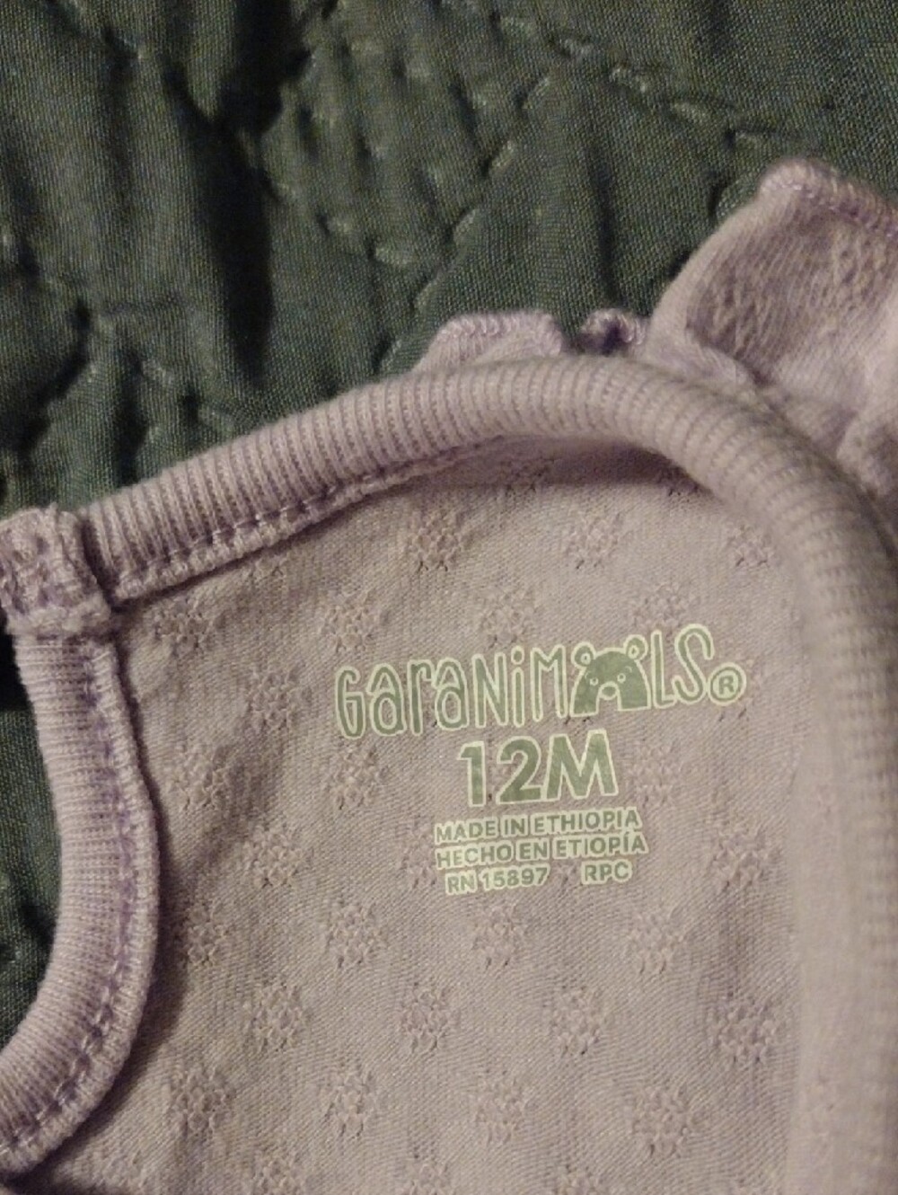 Lilac Baby Bodysuit and Fox Print Fleece Pants Set - Picture 6 of 13